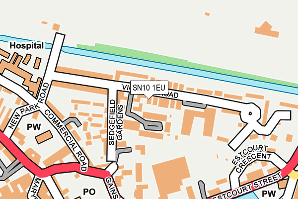 SN10 1EU map - OS OpenMap – Local (Ordnance Survey)