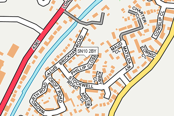 SN10 2BY map - OS OpenMap – Local (Ordnance Survey)
