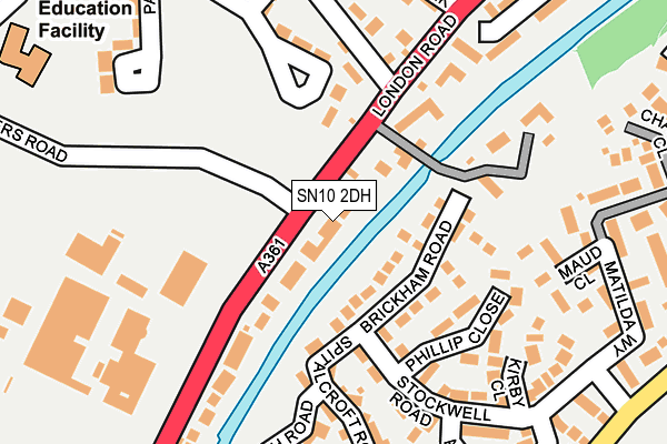 SN10 2DH map - OS OpenMap – Local (Ordnance Survey)