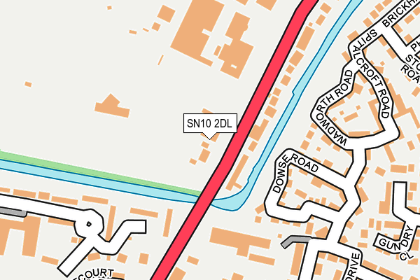 SN10 2DL map - OS OpenMap – Local (Ordnance Survey)