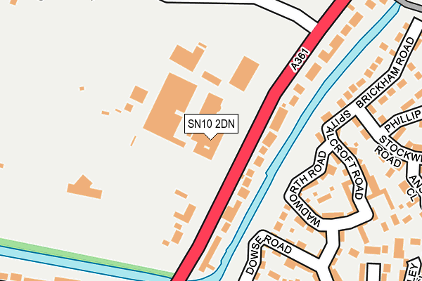 SN10 2DN map - OS OpenMap – Local (Ordnance Survey)