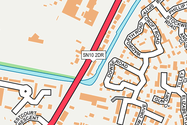 SN10 2DR map - OS OpenMap – Local (Ordnance Survey)