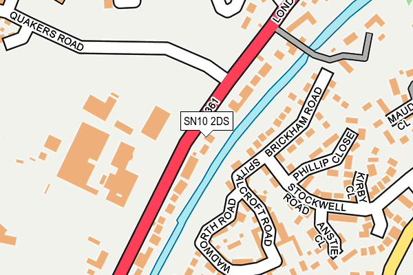 SN10 2DS map - OS OpenMap – Local (Ordnance Survey)