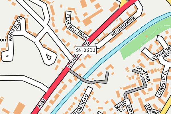 SN10 2DU map - OS OpenMap – Local (Ordnance Survey)