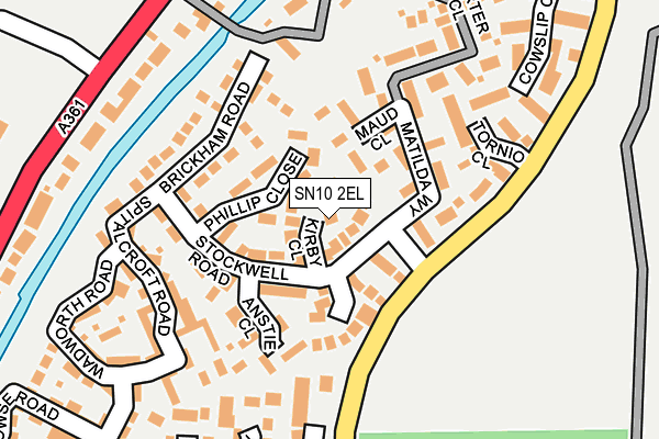 SN10 2EL map - OS OpenMap – Local (Ordnance Survey)