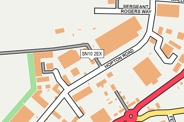 SN10 2EX map - OS OpenMap – Local (Ordnance Survey)