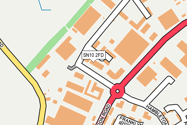 SN10 2FD map - OS OpenMap – Local (Ordnance Survey)