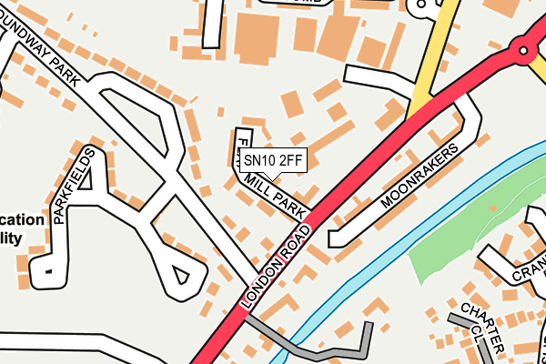SN10 2FF map - OS OpenMap – Local (Ordnance Survey)