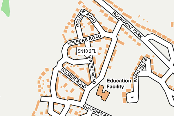 SN10 2FL map - OS OpenMap – Local (Ordnance Survey)