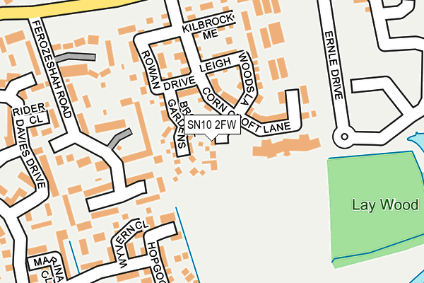 SN10 2FW map - OS OpenMap – Local (Ordnance Survey)