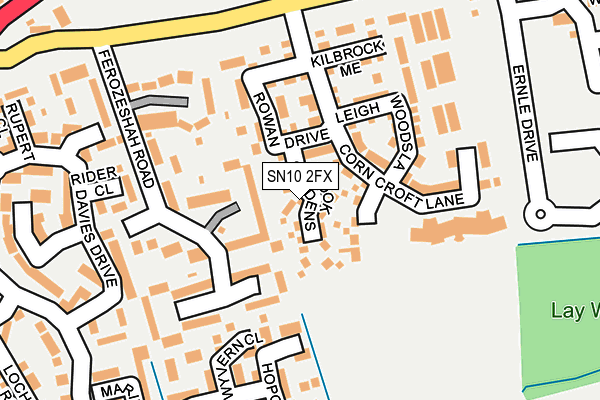 SN10 2FX map - OS OpenMap – Local (Ordnance Survey)