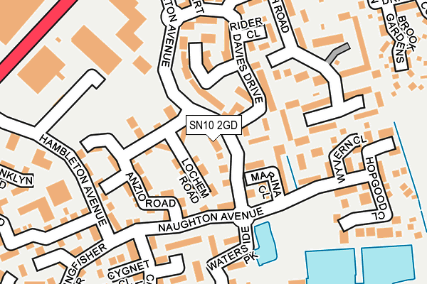 SN10 2GD map - OS OpenMap – Local (Ordnance Survey)