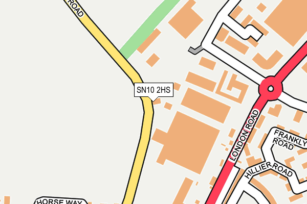 SN10 2HS map - OS OpenMap – Local (Ordnance Survey)