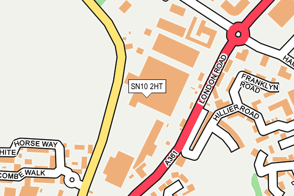 SN10 2HT map - OS OpenMap – Local (Ordnance Survey)
