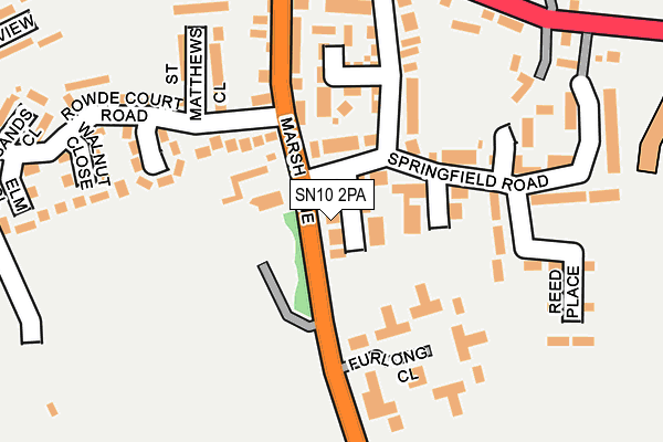 SN10 2PA map - OS OpenMap – Local (Ordnance Survey)