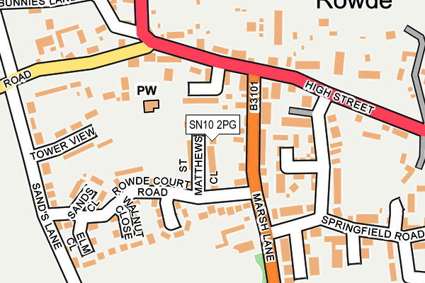 SN10 2PG map - OS OpenMap – Local (Ordnance Survey)
