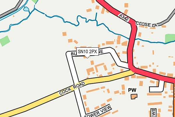 SN10 2PX map - OS OpenMap – Local (Ordnance Survey)