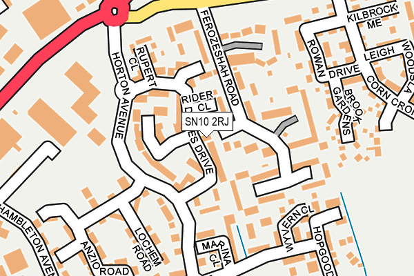 SN10 2RJ map - OS OpenMap – Local (Ordnance Survey)