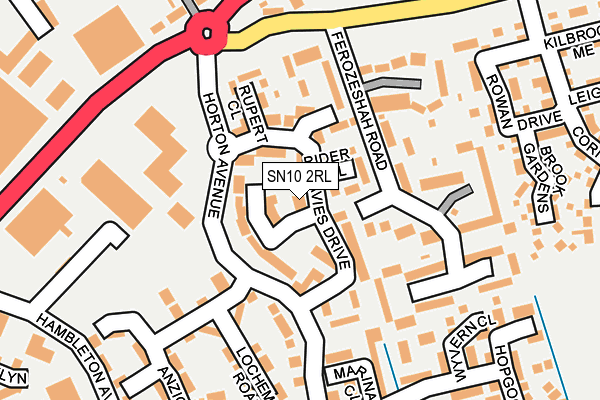 SN10 2RL map - OS OpenMap – Local (Ordnance Survey)