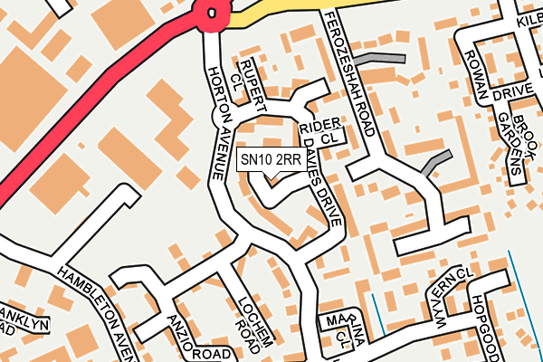 SN10 2RR map - OS OpenMap – Local (Ordnance Survey)