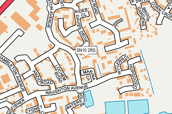 SN10 2RS map - OS OpenMap – Local (Ordnance Survey)