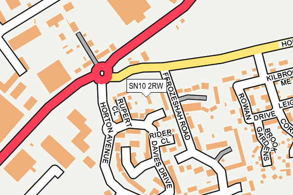 SN10 2RW map - OS OpenMap – Local (Ordnance Survey)