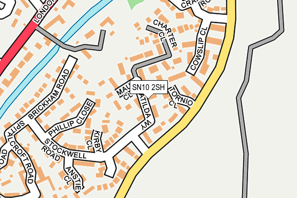 SN10 2SH map - OS OpenMap – Local (Ordnance Survey)