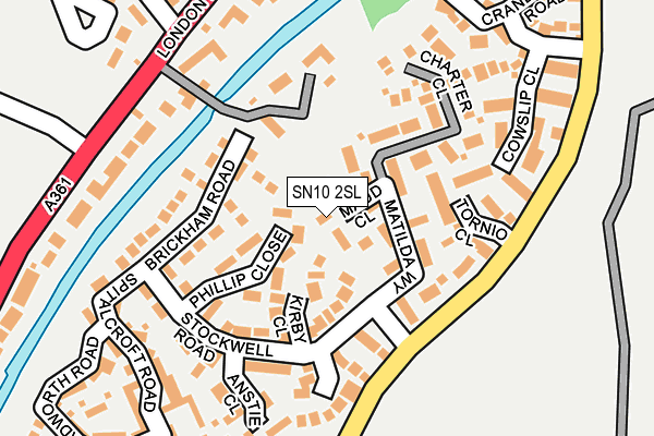 SN10 2SL map - OS OpenMap – Local (Ordnance Survey)