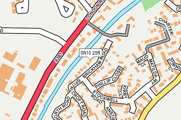 SN10 2SR map - OS OpenMap – Local (Ordnance Survey)