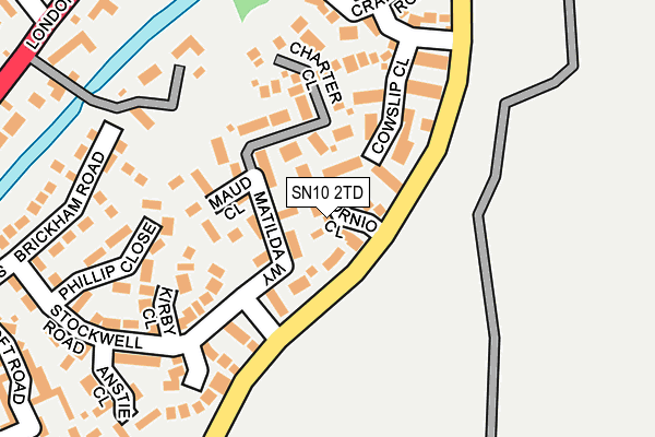 SN10 2TD map - OS OpenMap – Local (Ordnance Survey)