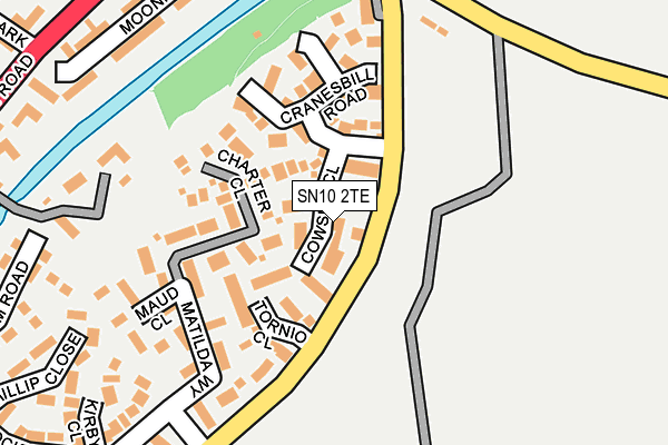 SN10 2TE map - OS OpenMap – Local (Ordnance Survey)