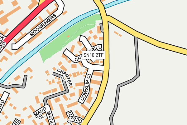 SN10 2TF map - OS OpenMap – Local (Ordnance Survey)