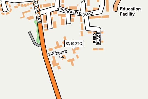 SN10 2TQ map - OS OpenMap – Local (Ordnance Survey)