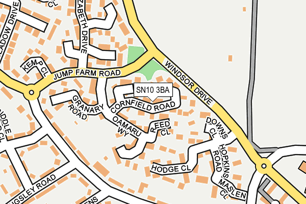 SN10 3BA map - OS OpenMap – Local (Ordnance Survey)