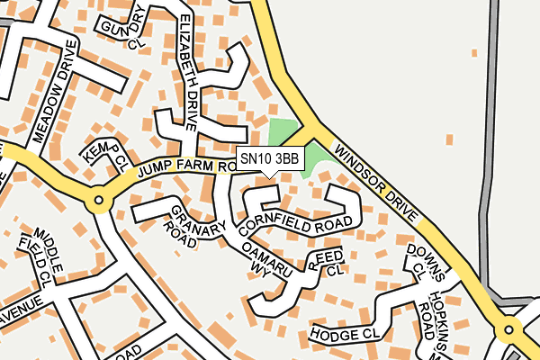 SN10 3BB map - OS OpenMap – Local (Ordnance Survey)