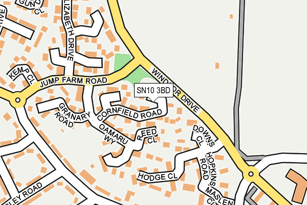 SN10 3BD map - OS OpenMap – Local (Ordnance Survey)