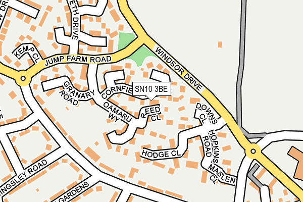 SN10 3BE map - OS OpenMap – Local (Ordnance Survey)