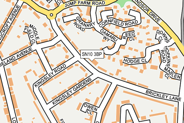 SN10 3BP map - OS OpenMap – Local (Ordnance Survey)