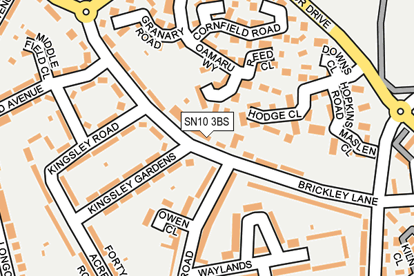 SN10 3BS map - OS OpenMap – Local (Ordnance Survey)