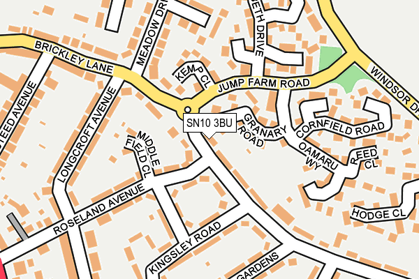 SN10 3BU map - OS OpenMap – Local (Ordnance Survey)