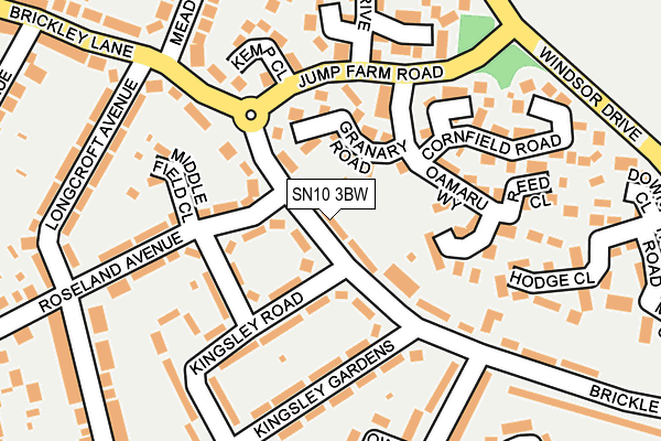 SN10 3BW map - OS OpenMap – Local (Ordnance Survey)