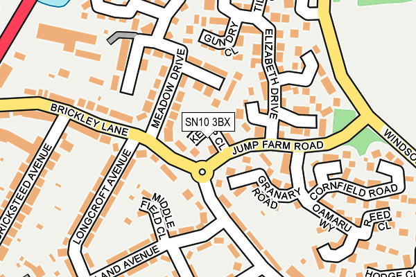 SN10 3BX map - OS OpenMap – Local (Ordnance Survey)