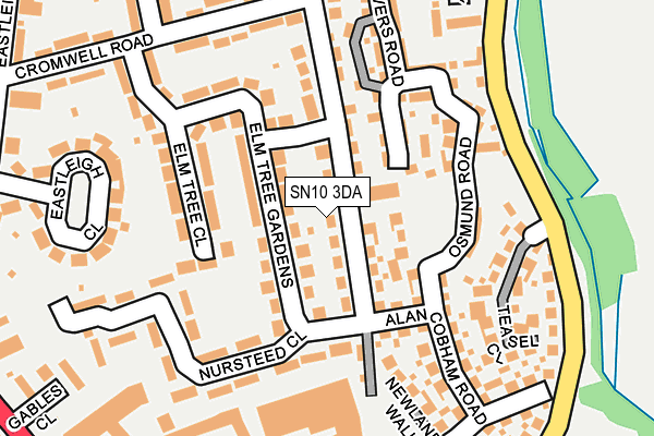 SN10 3DA map - OS OpenMap – Local (Ordnance Survey)