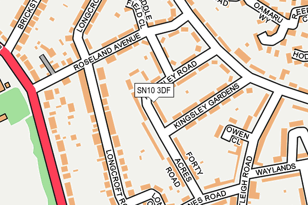 SN10 3DF map - OS OpenMap – Local (Ordnance Survey)