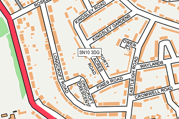 SN10 3DG map - OS OpenMap – Local (Ordnance Survey)