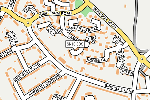 SN10 3DS map - OS OpenMap – Local (Ordnance Survey)