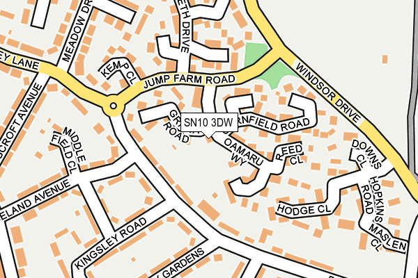 SN10 3DW map - OS OpenMap – Local (Ordnance Survey)