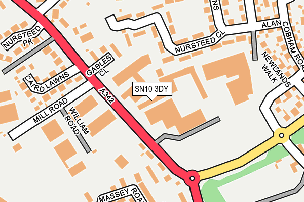 SN10 3DY map - OS OpenMap – Local (Ordnance Survey)
