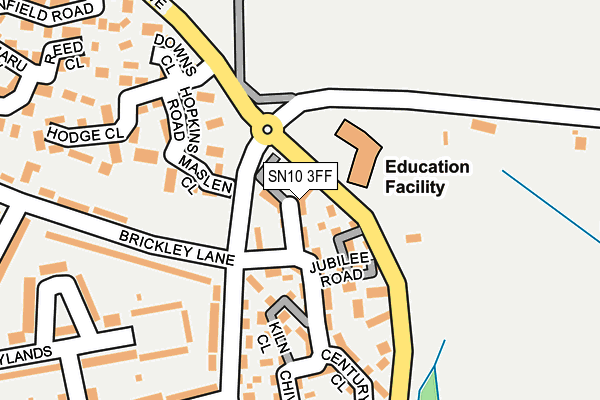 SN10 3FF map - OS OpenMap – Local (Ordnance Survey)