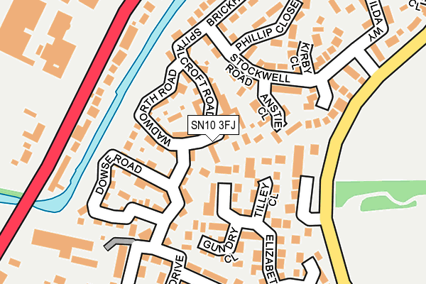 SN10 3FJ map - OS OpenMap – Local (Ordnance Survey)